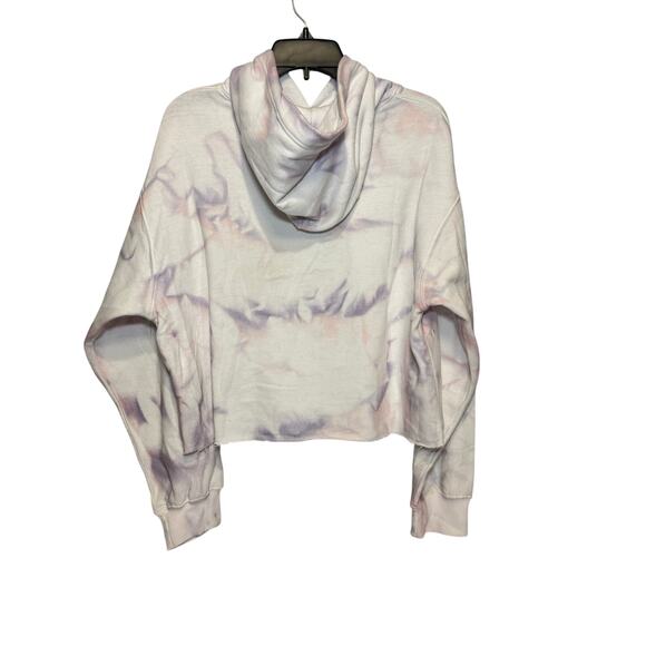 J.o&co crop hoodie sweatshirt white/pink tie-dye size G/L - Picture 3 of 7